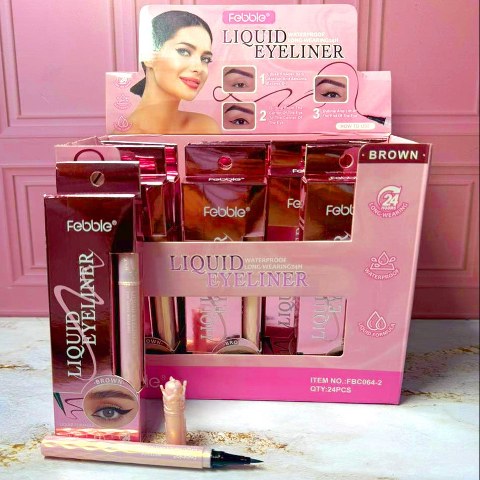 DELINEADOR LIQUIDO CAFÉ A PRUEBA DE AGUA FBC064-2