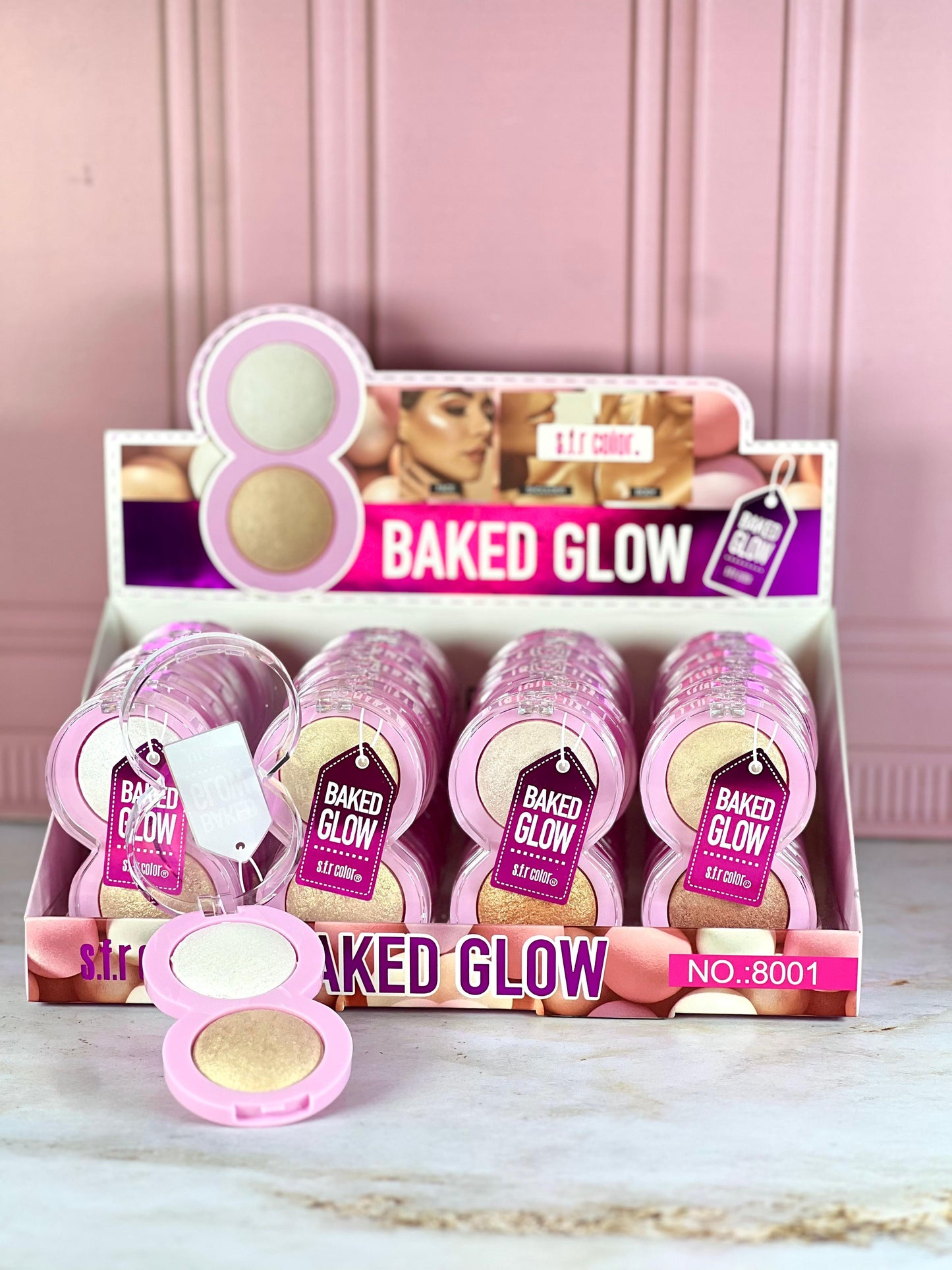 ILUMINADOR + RUBOR BAKED GLOW 8001