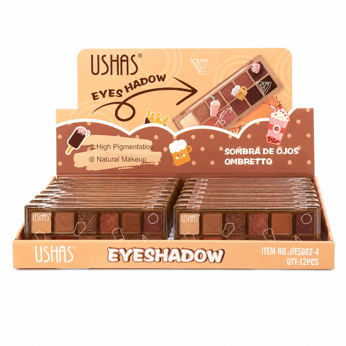 PALETA SOMBRAS PERSONALIZABLES 12 TONOS UES002-4