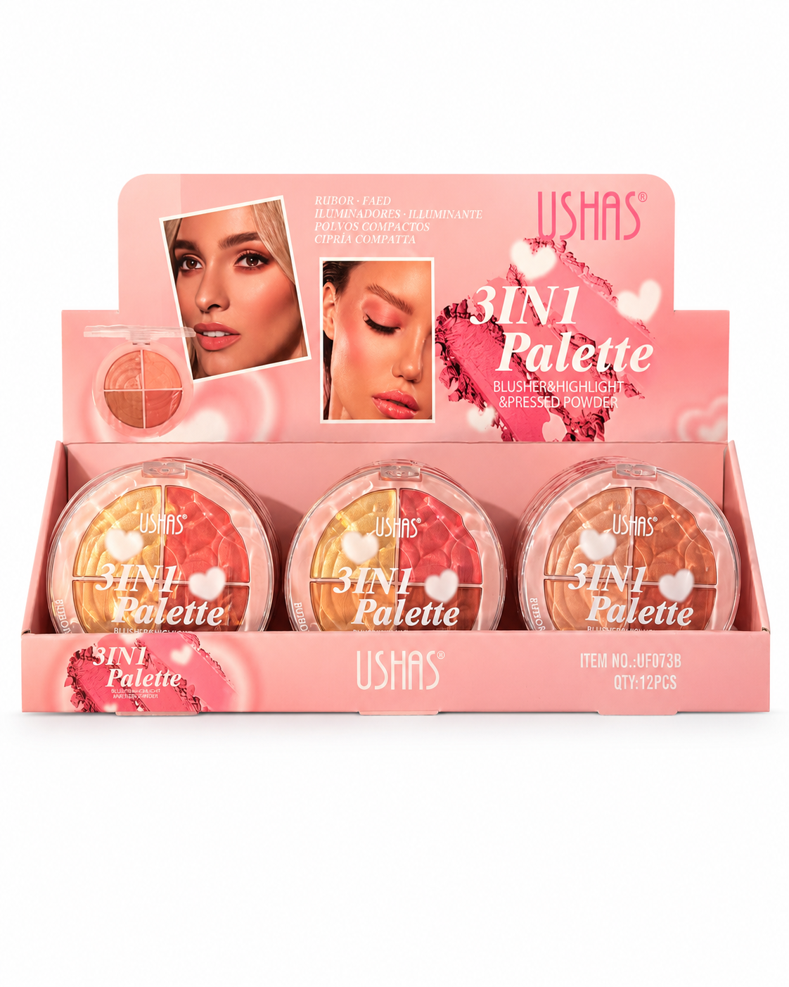 PALETA RUBOR + ILUMINADOR  UF073B
