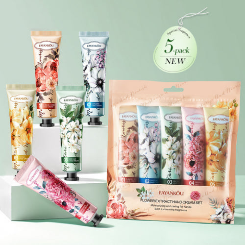 SET CREMA DE MANOS (FLORAL) 5PZ