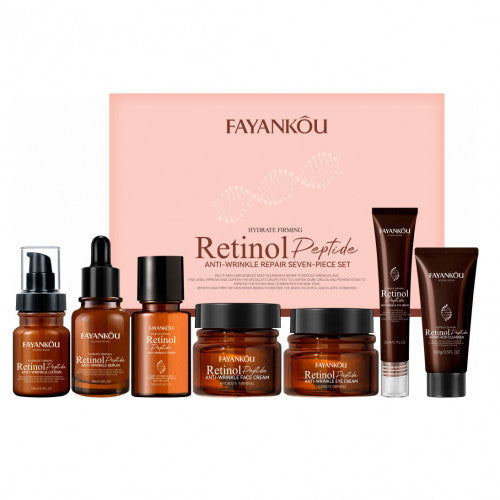 KIT CUIDADO FACIAL PÉPTIDOS DE RETINOL 7PZ