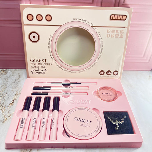 SET POLVO + RUBOR + LABIALES+ DELINEADOR + PESTAÑINA + OBSEQUIO