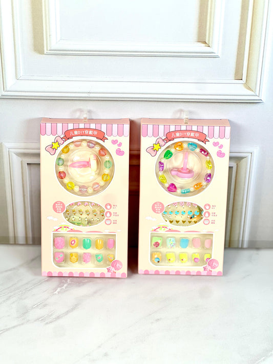 KIT UÑAS POSTIZAS PARA NIÑA