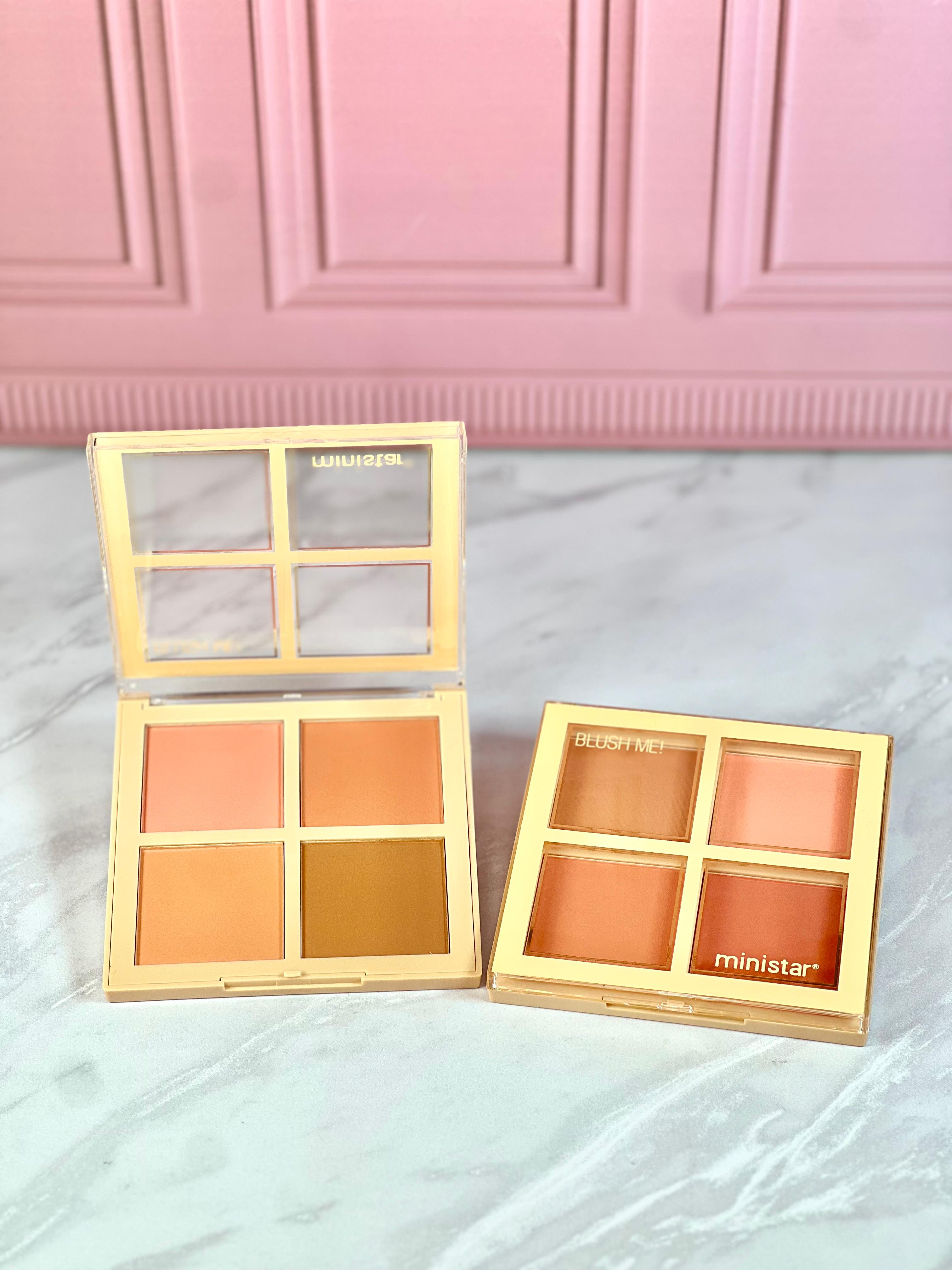 PALETA DE RUBORES 4 TONOS MINISTAR